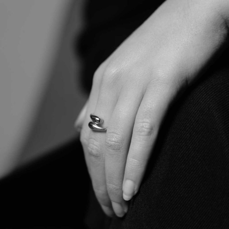 Edge ring i sølv