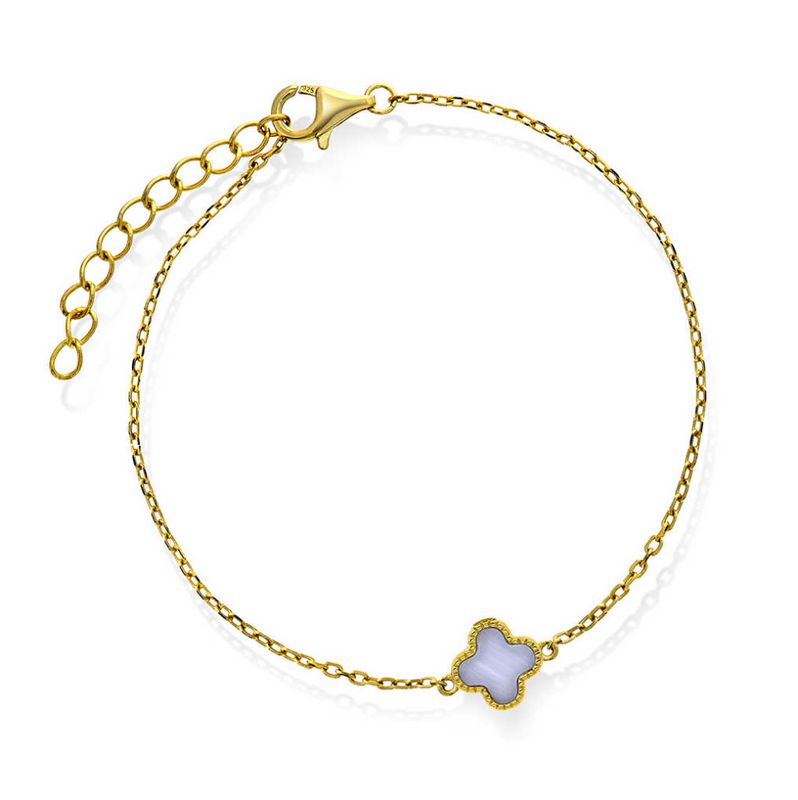 KLØVER ARMBÅND LYSEBLÅ 992248