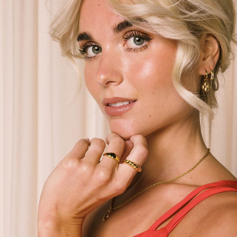Heartline ring i forgylt stål 29211