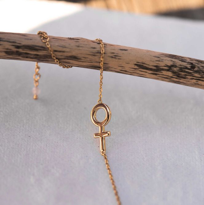 Hovedbilde FEMME armbånd rosenkvarts 221413