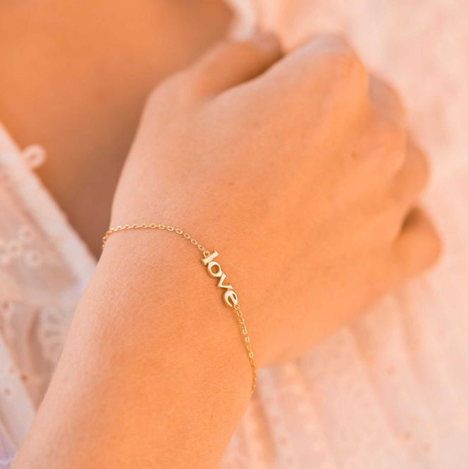 Hovedbilde LOVE armbånd rosenkvarts 221411