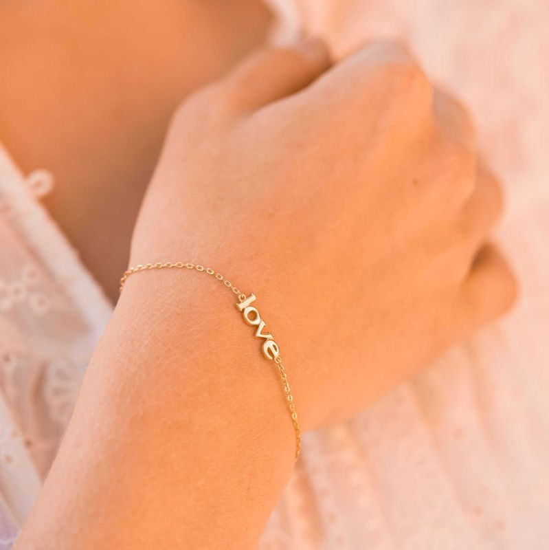 LOVE armbånd rosenkvarts 221411